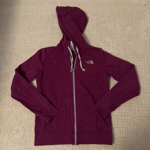 The North Face Women's Maroon Full-Zip Hoodie